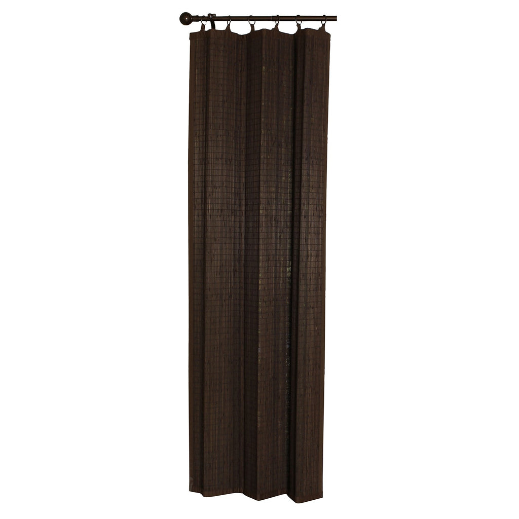 Versailles - Ring Top Bamboo Curtain Panel, Brass Grommets, 40" x 84", Espresso - - Mounts For Less
