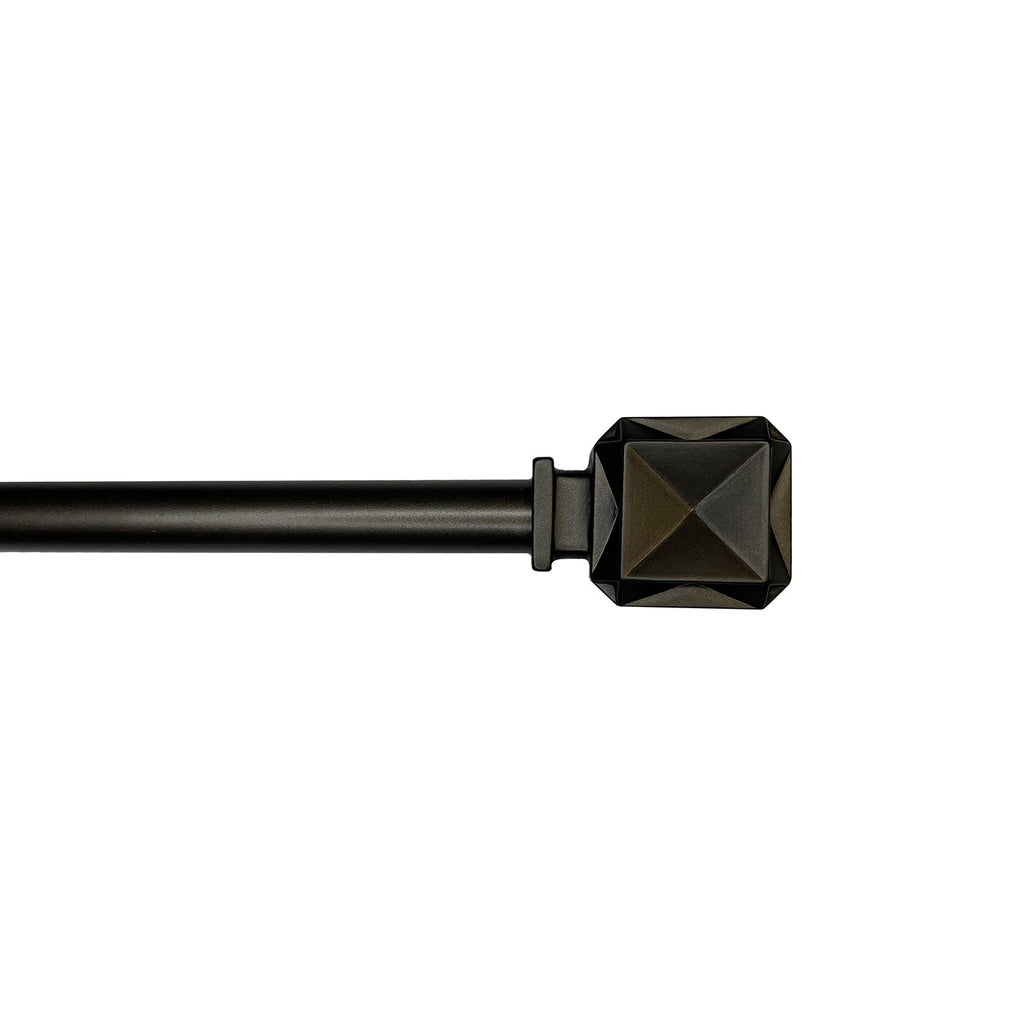 Versailles - Scencillo Boxy Curtain Rod Set, Adjustable Length, Bronze (2 Sizes Available) - - Mounts For Less