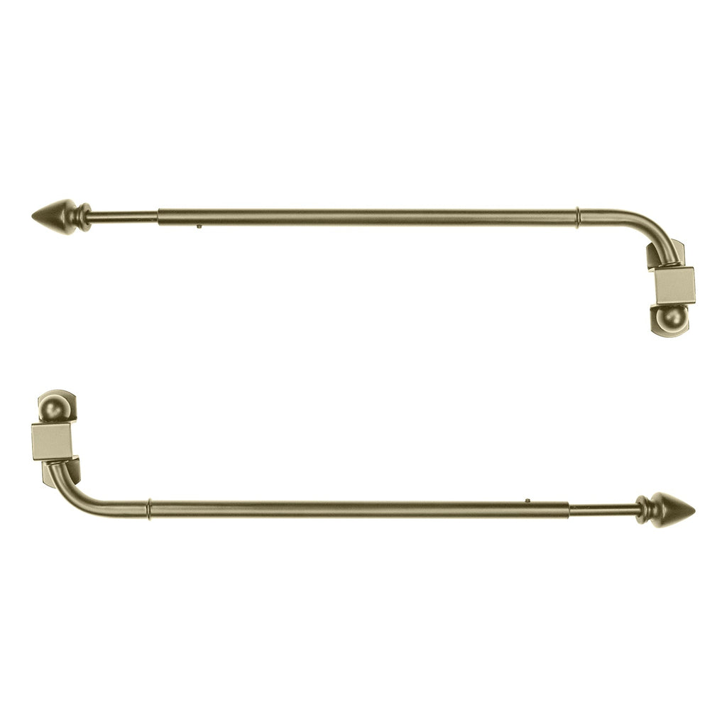 Versailles - Set of 2 Swivel Curtain Arms, Adjustable Length, Pewter (Available in 2 Sizes) - - Mounts For Less