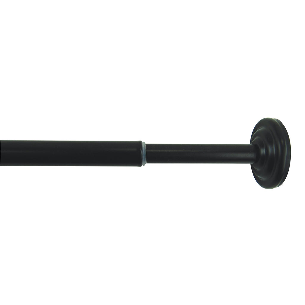 Versailles - Tension Curtain Rod, Adjustable Length, Tool-Free Installation, Black (3 Sizes Available) - - Mounts For Less