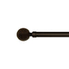 Versailles - Vivendi Ribbed Ball Curtain Rod Set, Adjustable Length, Brown (2 Sizes Available) - - Mounts For Less
