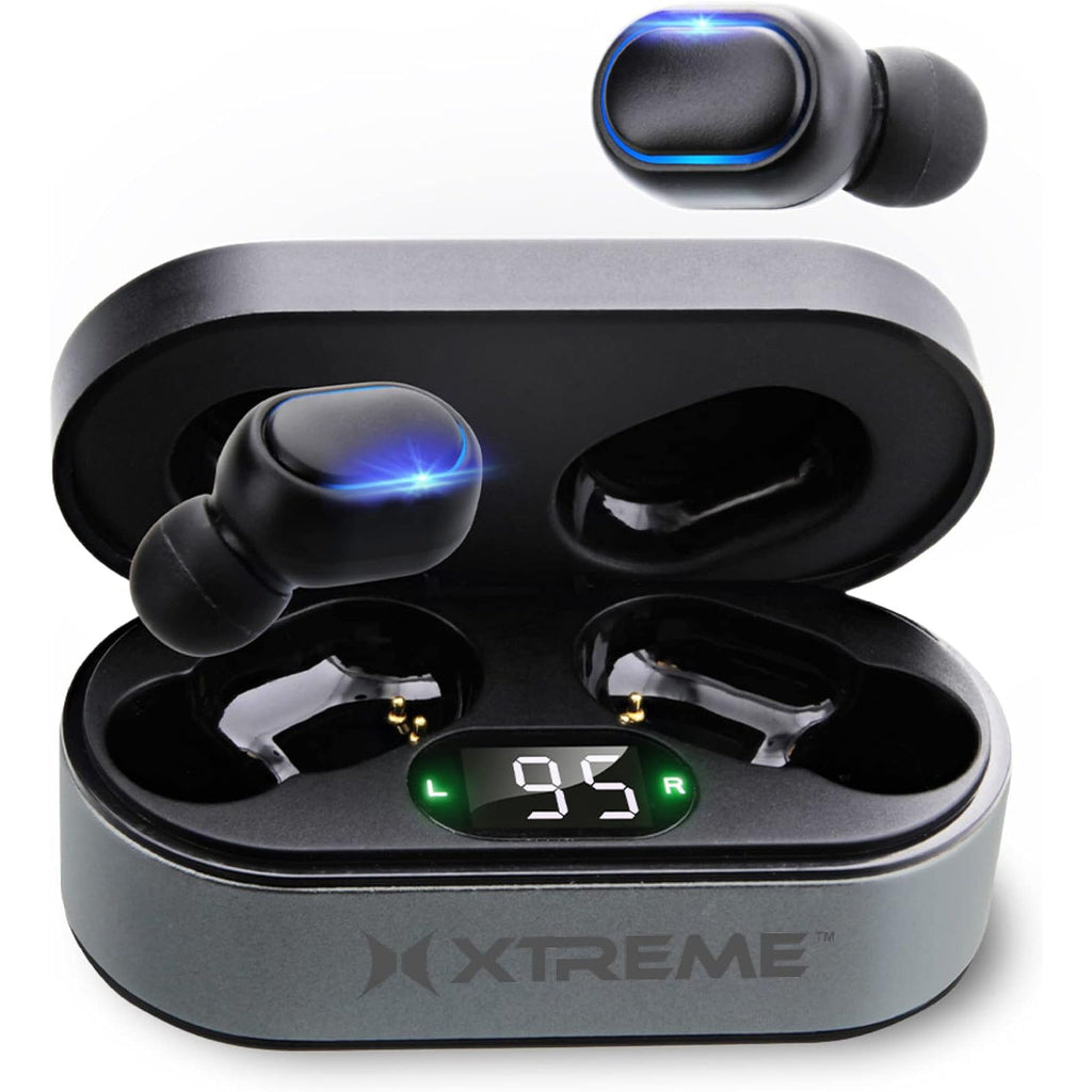 Xtreme - Bluetooth In-Ear Headphones with Charging Case, Black - - Mounts For Less