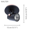 Xtricity - 1 Head Ceiling Light, 5.11 '' Width, From Walter Collection, Black - - Mounts For Less