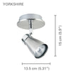 Xtricity - 1 Head Ceiling Light, 5.31 '' Width, From The Yorkshire Collection, Chrome Nickel - - Mounts For Less