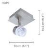 Xtricity - 1 Head Ceiling Light with Integrated LED, 5.1 '' Width, From the Hope Collection, Nickel - - Mounts For Less