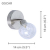Xtricity - 1 Head Directional Light, 5.5 '' Width, From The Oscar Collection, Silver Plated - - Mounts For Less
