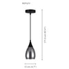 Xtricity - 1 Light Pendant, 4.7'' Width, From the Repley Collection, Black - - Mounts For Less