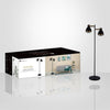 Xtricity - 2 Headed Floor Light, 5 'Height, From The Virginia Collection, Black - - Mounts For Less