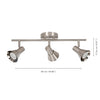 Xtricity - 3-Head Track Light, 19.69" Wide, From the Rosalie Collection, Nickel - - Mounts For Less
