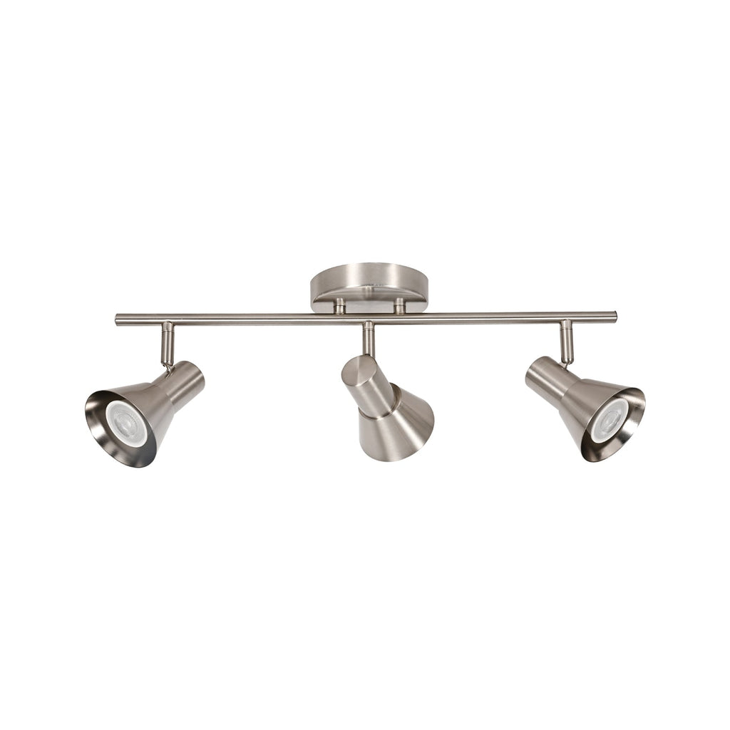 Xtricity - 3-Head Track Light, 19.69" Wide, From the Rosalie Collection, Nickel - - Mounts For Less