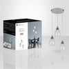 Xtricity - 3-Light Pendant, 9.8'' Width, From the Repley Collection, White - - Mounts For Less