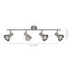 Xtricity - 4-Head Track Light, 27.56" Wide, From the Rosalie Collection, Nickel - - Mounts For Less