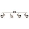 Xtricity - 4-Head Track Light, 27.56" Wide, From the Rosalie Collection, Nickel - - Mounts For Less