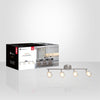 Xtricity - 4 Heads Ceiling Light with Integrated LED, 28.34 '' Width, From Anita Collection, Nickel - - Mounts For Less