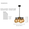Xtricity - 4-Light Pendant, 14.5'' Width, From the Henderson Collection, Black and Gold - - Mounts For Less
