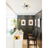 Xtricity - 6-Light Ceiling Light, 18.9'' Width, From the Rockland Collection, Black and Gold - - Mounts For Less