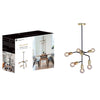 Xtricity - 6-Light Pendant, 14.2'' Width, From the Skylight Collection, Gold - - Mounts For Less