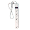 Xtricity - 6 Outlet Power Strip with Surge Protector, 4 Foot Cord, White - - Mounts For Less