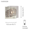 Xtricity - Decorative Vanity Light, 5.24'' Width, From the Fairview Collection, Chrome Finish - - Mounts For Less