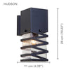 Xtricity - Exterior Wall Light, 10.23 '' Height, From The Hudson Collection, Black - - Mounts For Less