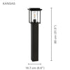 Xtricity - Garden Lamp, Height of 31.5'', From the Kansas Collection, Black - - Mounts For Less
