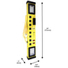 Xtricity - Heavy Duty 8 Outlet Power Strip with LED Lights and Phone Holder, Yellow - - Mounts For Less