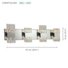 Xtricity - LED Vanity Light, 29.5'' Width, From the Christalina Collection, Chrome Finish - - Mounts For Less