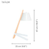 Xtricity - Modern Table Lamp, 9.84 '' x 18.5", From the Taylor Collection, White - - Mounts For Less