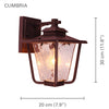 Xtricity - Outdoor Wall Light, 11.8 '' Height, From Cumbria Collection, Black - - Mounts For Less