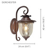 Xtricity - Outdoor Wall Light, 16.5'' Height, From the Dorchester Collection, Brown - - Mounts For Less