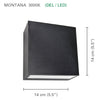 Xtricity - Outdoor Wall Light, 5.5'' Height, From the Montana Collection, Black - - Mounts For Less
