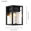 Xtricity - Outdoor Wall Light, 9 '' Height, From The Cassidy Collection, Black - - Mounts For Less