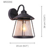Xtricity - Outdoor Wall Light, 9'' Width, From the Brooke Collection, Black - - Mounts For Less