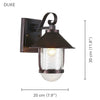Xtricity - Outdoor Wall Light, Height 11.81 '', From Duke Collection, Black - - Mounts For Less