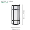 Xtricity - Outdoor Wall Light with Integrated LEDs, 12'' Height, From the Wilson Collection, Black - - Mounts For Less