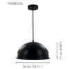 Xtricity - Pendant, 14.17" Width, From the Trebecca Collection, Black - - Mounts For Less