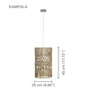 Xtricity - Pendant, 9.84" Width, From the Kampala Collection, Beige - - Mounts For Less