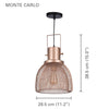 Xtricity - Pendant Light, 11.2 '' Width, From the Monte Carlo Collection, Bronze - - Mounts For Less