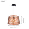 Xtricity - Pendant Light, 13.7 '' Width, From The Floyd Collection, Gold - - Mounts For Less