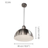 Xtricity - Pendant Light, 18'' Width, From the Elva Collection, Silver - - Mounts For Less