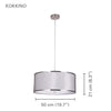 Xtricity - Pendant Light, 19.6 '' Width, From Kokkino Collection, Gray - - Mounts For Less