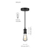 Xtricity - Pendant Light, 2 '' Width, From the Giulia Collection, Black - - Mounts For Less
