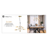 Xtricity - Pendant Light, 23'' Width, From the Elixir Collection, Gold - - Mounts For Less