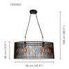 Xtricity - Pendant Light, 25.5 '' Width, From Casino Collection, Brown - - Mounts For Less