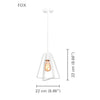 Xtricity - Pendant Light, 8.66 '' Width, From The Fox Collection, White - - Mounts For Less