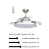 Xtricity - Retractable Ceiling Fan, LED Lighting, Remote Control Included, Nickel - - Mounts For Less