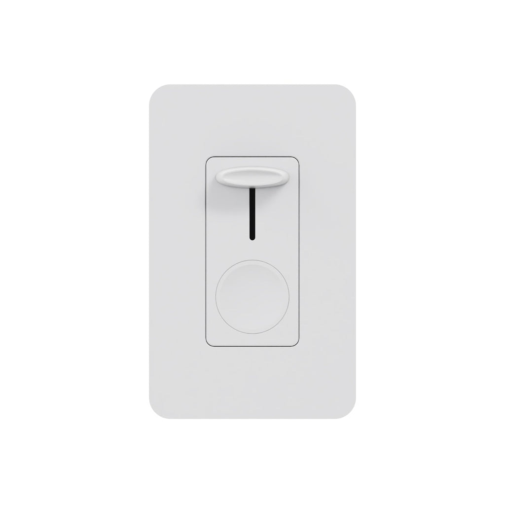 Xtricity - Wall Slide Dimmer with Switch, Ideal for LED Lighting, White - - Mounts For Less