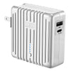 Zendure - 2 in 1 USB Wall Charger with Integrated Charging Bank, 5000mah, Silver - - Mounts For Less