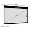109" 16:10 Electric Projection Screen Matt White With Remote - - Mounts For Less