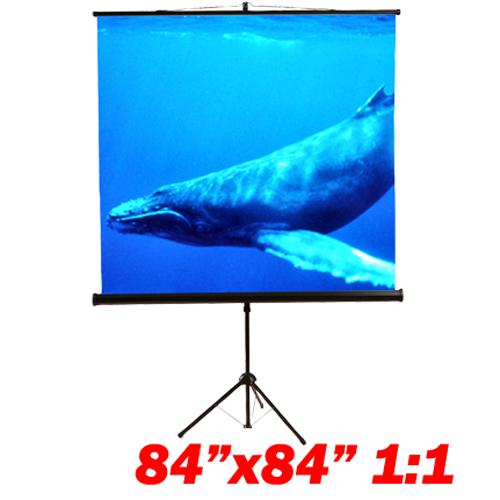 119" 1:1 Tripod compact projection screen 84X84" B - - Mounts For Less